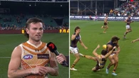 Inside Hawthorn gun’s nasty hit during Tassie thriller: ‘Filthy’
