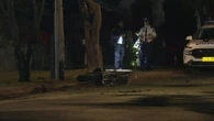 Motorcyclist critically injured in fiery crash