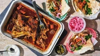 How to make delicious slow cooked lamb with harissa, flatbread and garlic sauce
