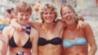 Three sisters posed for a photo on a beach. More than 40 years later, they recreated it