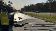 Two-truck crash closes NSW highway