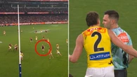 Tigers midfielder blows up in umpire’s face after ‘horrific’ blunder