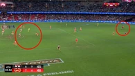 AFL thriller turns on dramatic free kick paid ‘100 metres’ off the ball