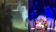 Manhunt after three partygoers stabbed by gatecrashers