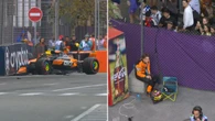 Oscar Piastri admits rare error after crashing into the barriers