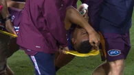 ‘Concerning’ scenes as NRL star stretchered off in serious pain