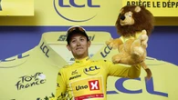 Cancer survivor claims yellow jersey in Tour de France
