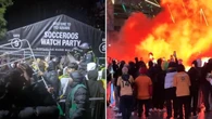 Mounted police called in as Socceroos fans go wild at Fed Square