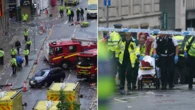 Horrific scenes as car ploughs into massive crowd celebrating soccer win