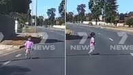 Disturbing footage emerges of toddler walking all alone into traffic on SA highway