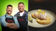 Justin and Will’s ‘Ota ‘Ika with Taro Crisps for MKR Episode 1