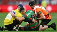 Agonising post-match scenes after Souths hooker’s last-minute injury