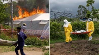 Chaos as Ebola treatment centre burned down