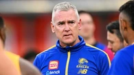 Adam Simpson shuts down uncomfortable question in frosty exchange