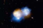 Galaxy cluster smash-up lets us observe dark matter on its own