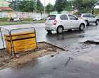 Obra e buraco na na Avenida AntÃ´nio Carlos preocupa motoristas de BH