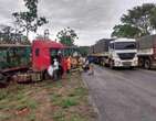 Homem morre preso Ã s ferragens em batida entre carretas na BR-040, em Minas