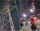 VÃ­deo: homem sobe em torre de energia e tem que ser resgatado em Contagem