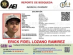 Hallan sin vida a Erick Fidel Lozano, joven desaparecido en Apodaca