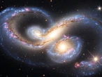 Astrónomos captan dos galaxias colisionando en un combate estelar