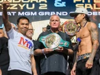 Manny Pacquiao y Mario Barrios superan la báscula
