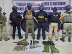 Aseguran armas, equipo táctico y vehículos en la Costa Grande