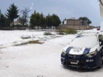 Y en Huamantla, Tlaxcala… cae tremenda granizada 
