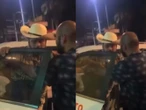 Norteño borracho se roba patrulla y choca contra papelería | VIDEO