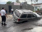 Se inunda zona conurbada de Colima; denuncian trabajos mal ejecutados