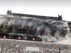 Graban VIDEO del desplome del techo de un templo en China