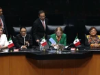 Rosa Icela Rodríguez asiste a toma de protesta de ministros de la SCJN en representación de Sheinbaum