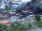 Arde empresa de hidrocarburos en Nuevo León; bomberos trabajan para sofocar incendio