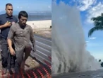 Rescatan a surfista que desafió al huracán Priscilla; olas lo proyectaron a una zona rocosa
