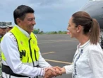 Sheinbaum sobrevuela zonas afectadas en Oaxaca tras paso del huracán Erick
