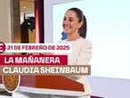 La 'Mañanera' de Sheinbaum hoy EN VIVO: Temas de la conferencia del 21 de febrero de 2025