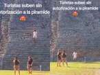 Turistas burlan seguridad y suben pirámide de Chichén Itzá; éstas son las sanciones | VIDEO