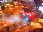 ¡Malacopa! Hombre completamente borracho choca su auto contra restaurante | VIDEO