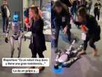 VIDEO | Reportera presume resistencia de un robot, pero cae de un “empujóncito”