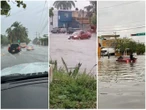 En dos horas, fuertes lluvias dejan inundaciones y autos varados en Cancún