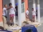 ¡Justicia vecinal! Dejan a presunto ladrón amarrado y sin pantalones en Xalapa | VIDEO