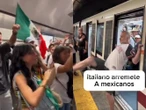 VIDEO | Italiano ataca a patadas a turista mexicanos en metro de Roma