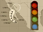 Amarillo y azul, así evoluciona la alerta por Lorena en BCS y Sonora; ¿qué significa?