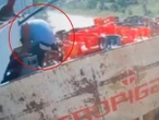VIDEO: Repartidor de gas sufre brutal accidente al quedar prensado