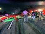 Helicóptero médico cae en autopista de California; hay tres heridos graves