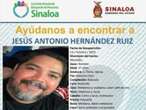 Ayúdanos a localizar a Jesús Antonio Hernández Ruiz, desaparecido en Mazatlán