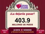 Melate: Resultados del sorteo del 25 de mayo de 2025