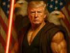 La Casa Blanca celebra el Día de Star Wars con Trump como Sith musculoso y sable rojo