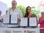Mara Lezama y Marcelo Ebrard firman primer Polo de Desarrollo Económico para el Bienestar en Chetumal
