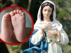 Bebé arrastrado por la corriente es hallado con vida junto a figura de la virgen