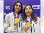 Andrea Zambrano y Zaira Salgado se bañan en oro